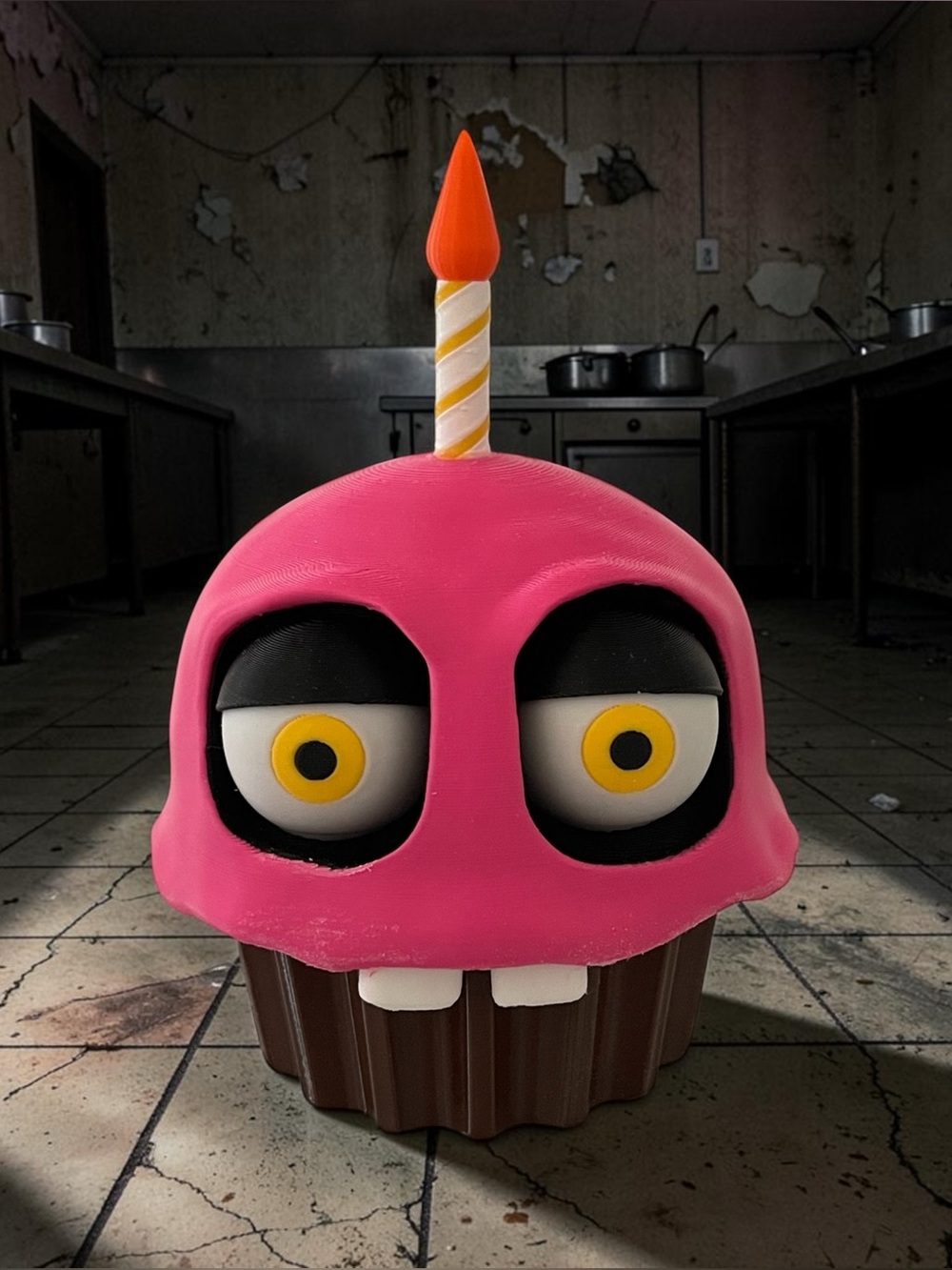 3D Printed Pink Monster Cupcake Articulated Desk Decor – Carl Collectible